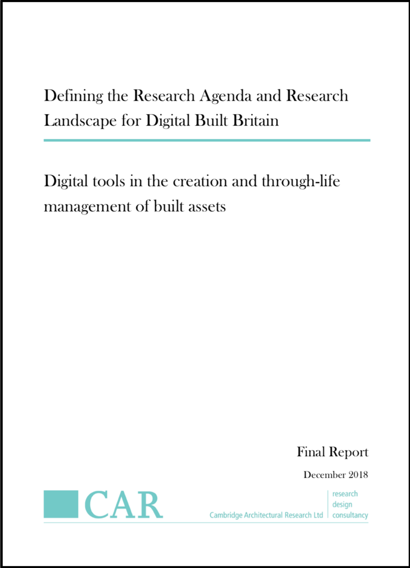 Digital tools in the creation and through-life management of built assets