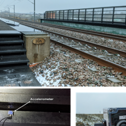 Photos of sensors installed on bridge from Staffordshire Bridges project