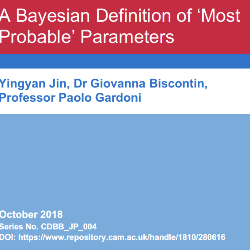 Monthly Paper: A Bayesian Definition of Most Probable Parameter
