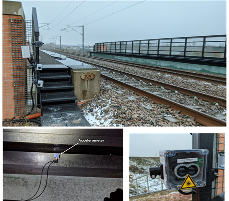 Photos of sensors installed on bridge from Staffordshire Bridges project