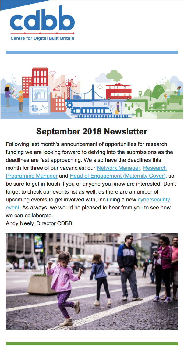 CDBB September 2018 Newsletter