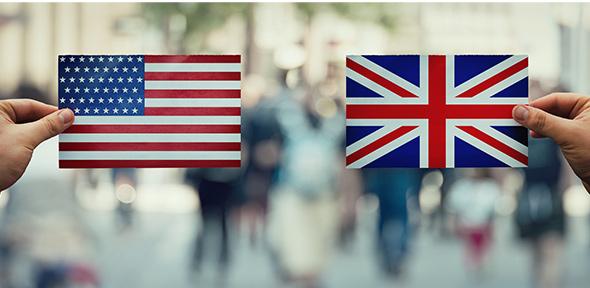 USA and UK Flags image